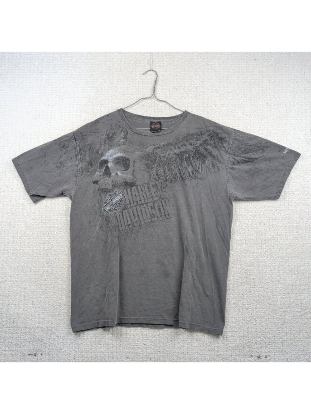 Y2K Harley Davidson Skull / Wings Affliction Style Tee Grunge Goth Alt Men Sz XL